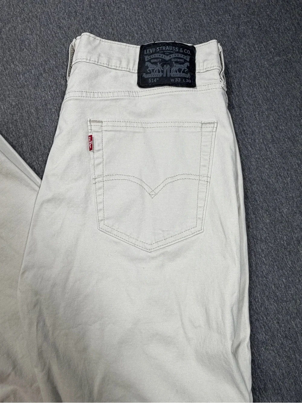 Levi's 514 Jeans Men's Straight Fit Denim Pants 33x30 Light Khaki